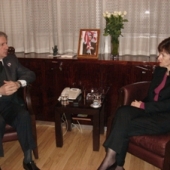 Photo 16 of 25 -  Former President meets with Ambassador Lyndal Sachs 06022008