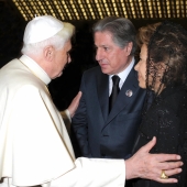 Photo 69 of 152 - Former President and Mrs amine Gemayel meets with the Pope B
