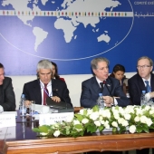Photo 14 of 18 - Présidents Wilfried Martens Amine Gemayel Ferdinando Casini et SG Antonio Lopez 27012012