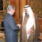 Photo 12 of 25 - Former President meets King Abdallah 04032008