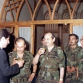 Photo 61 of 88 - with Army chief commander Gale Michel Aoun 01081984