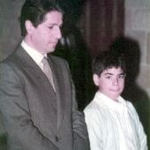 Photo 26 of 35 - Amine Gemayel with his son Pierre 1986