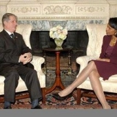 Photo 14 of 56 - Former President meets Secretary of State Condoleesa Rice 08022007